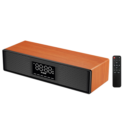 wooden bluetooth speaker P300 with LED display computer speakers